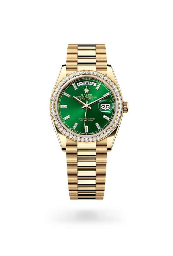  Day-Date 36 with Oyster, 36 mm, yellow gold and diamonds
