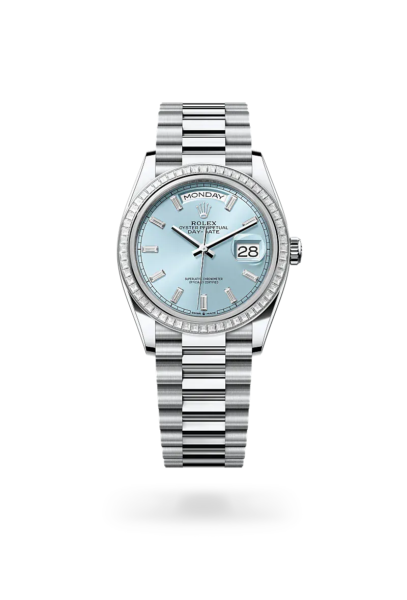 Front facing Rolex Day-Date watch