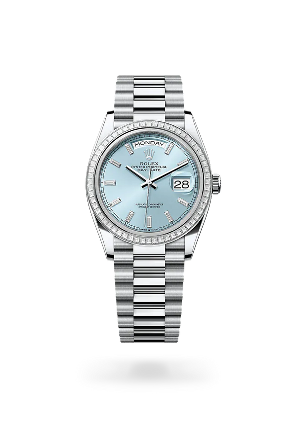 Day-Date 36 with Oyster, 36 mm, platinum and diamonds