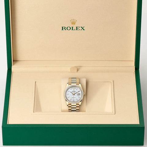 Rolex Day-Date watch in box