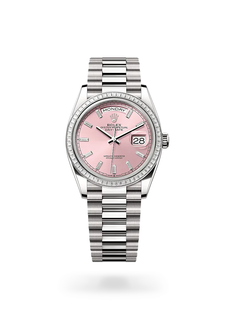  Day-Date 36 with Oyster, 36 mm, white gold and diamonds