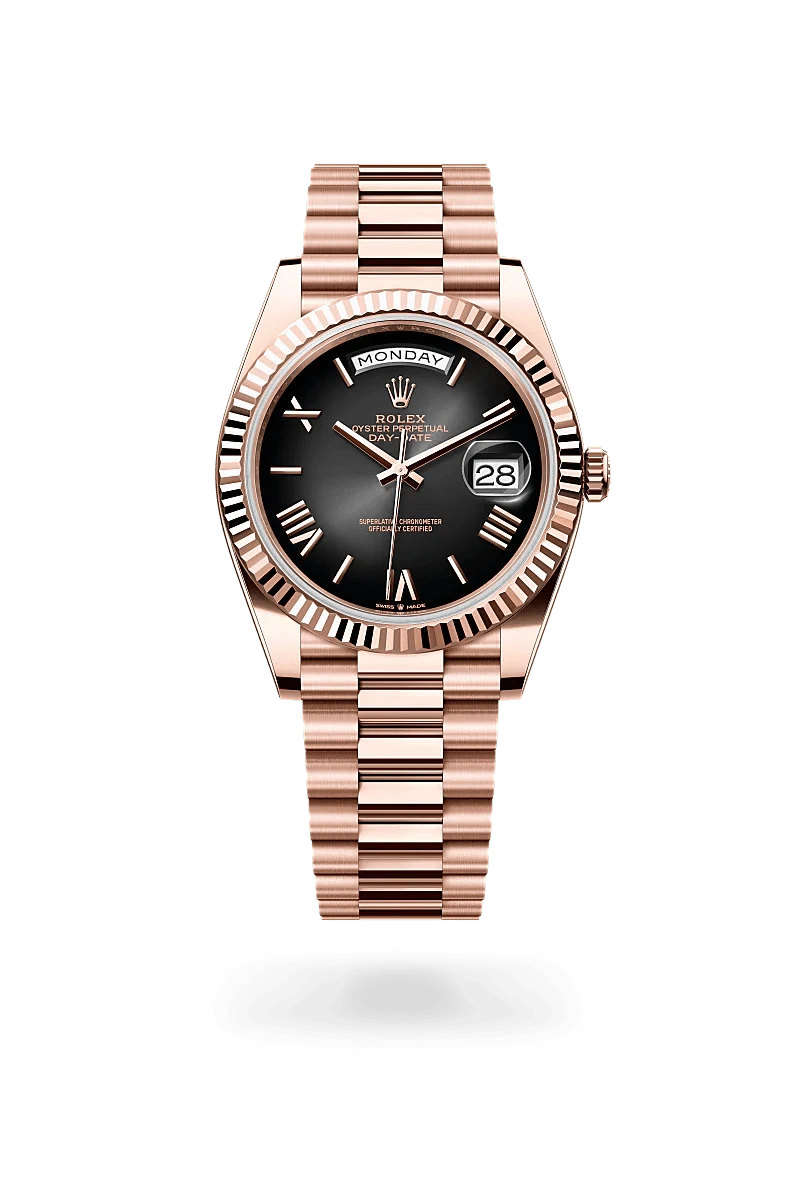 Front facing Rolex Day-Date 40 watch