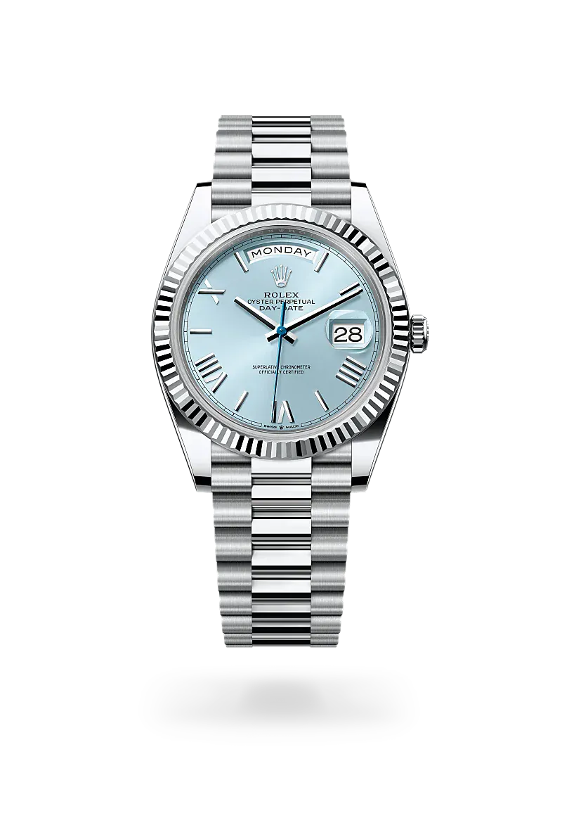 Front facing Rolex Day-Date watch
