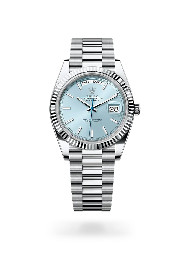  Day-Date 40 with Oyster, 40 mm, platinum