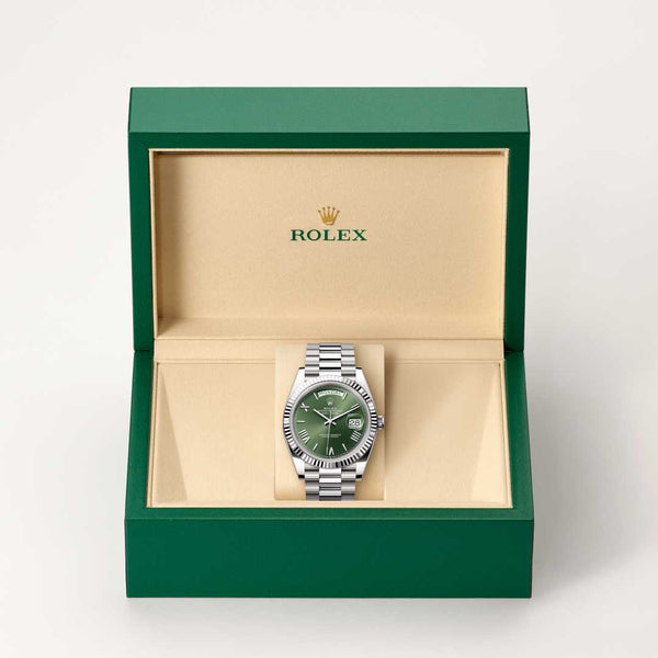 Rolex Day-Date watch in box