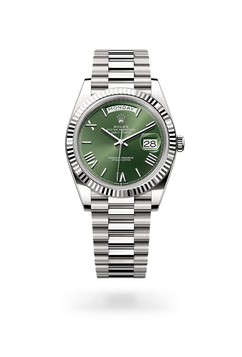  Day-Date 40 with Oyster, 40 mm, white gold