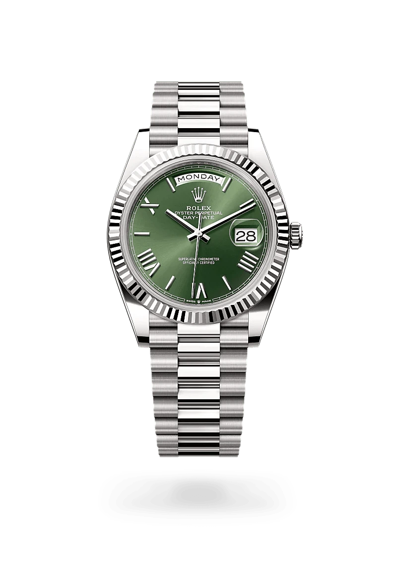 Front facing Rolex Day-Date 40 watch