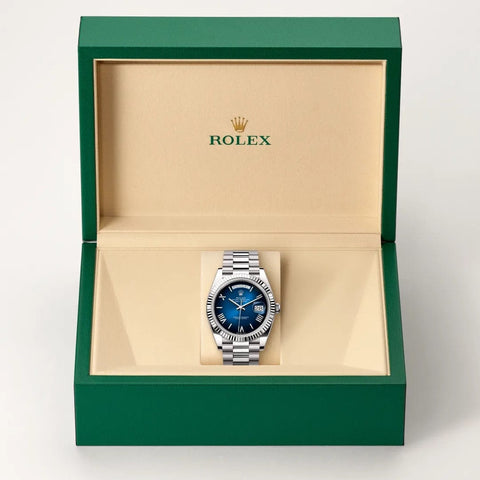 Rolex Day-Date watch in box