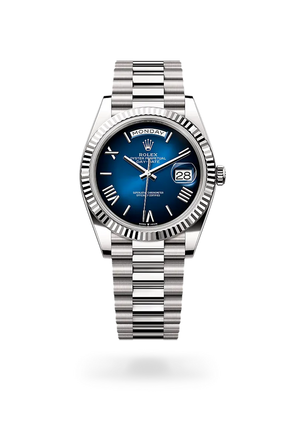  Day-Date 40 with Oyster, 40 mm, white gold