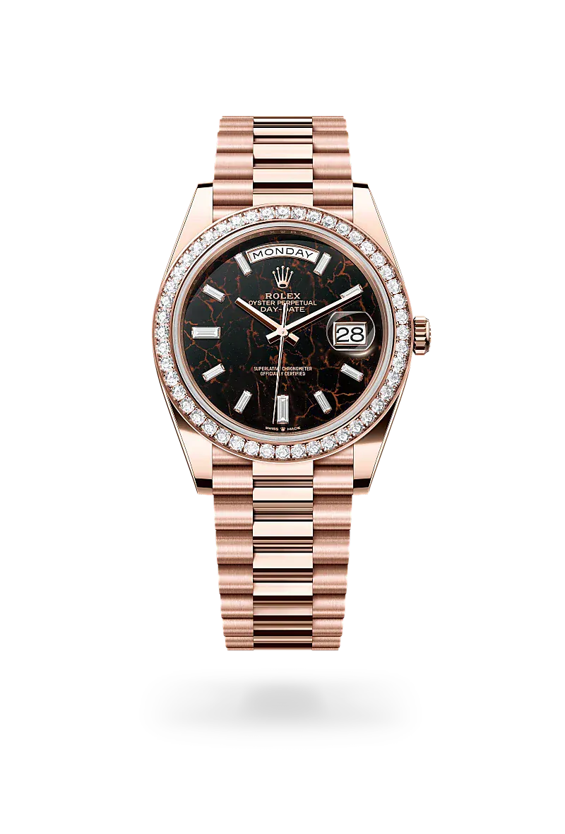 Front facing Rolex Day-Date watch