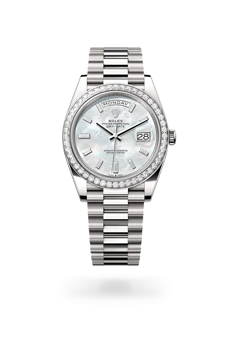 Front facing Rolex Day-Date watch