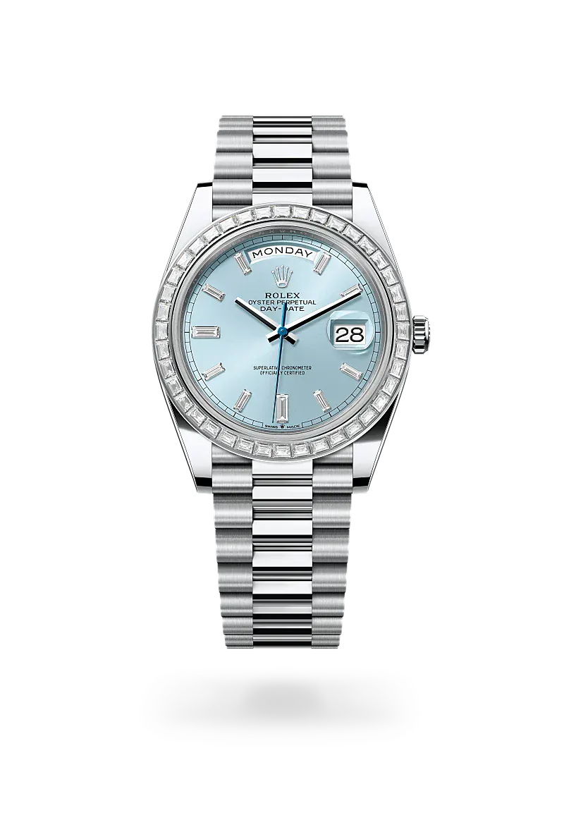 Front facing Rolex Day-Date watch