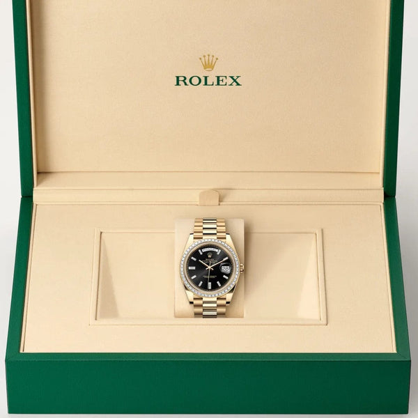 Rolex Day-Date watch in box