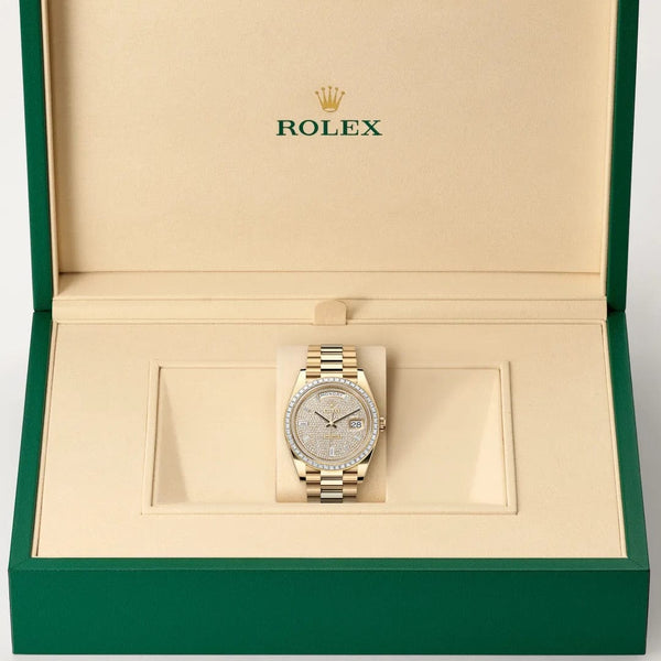 Rolex Day-Date watch in box