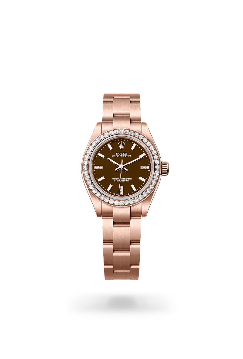 Front facing Rolex Oyster Perpetual watch