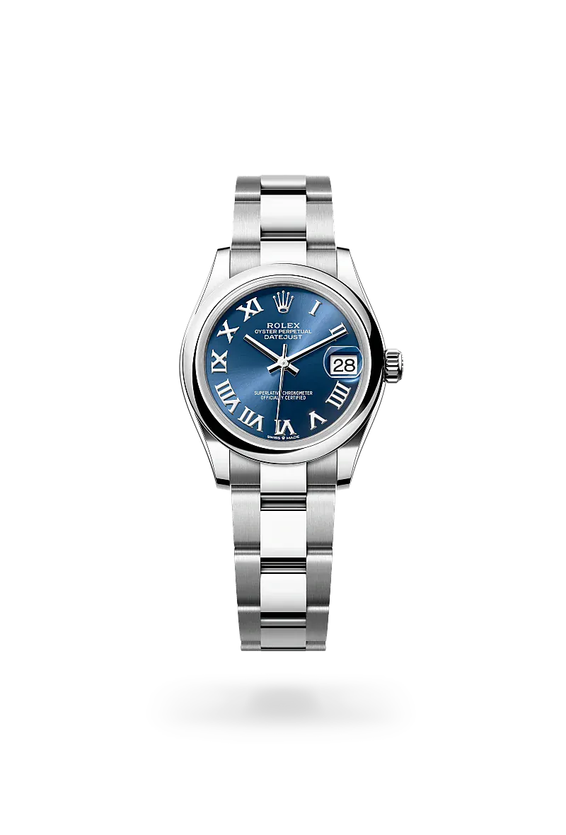 Front facing Rolex Datejust watch
