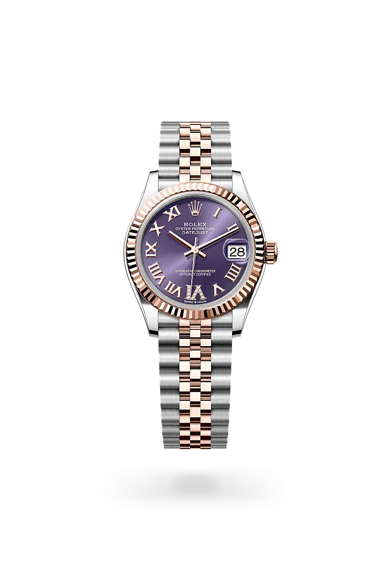 Front facing Rolex Datejust watch