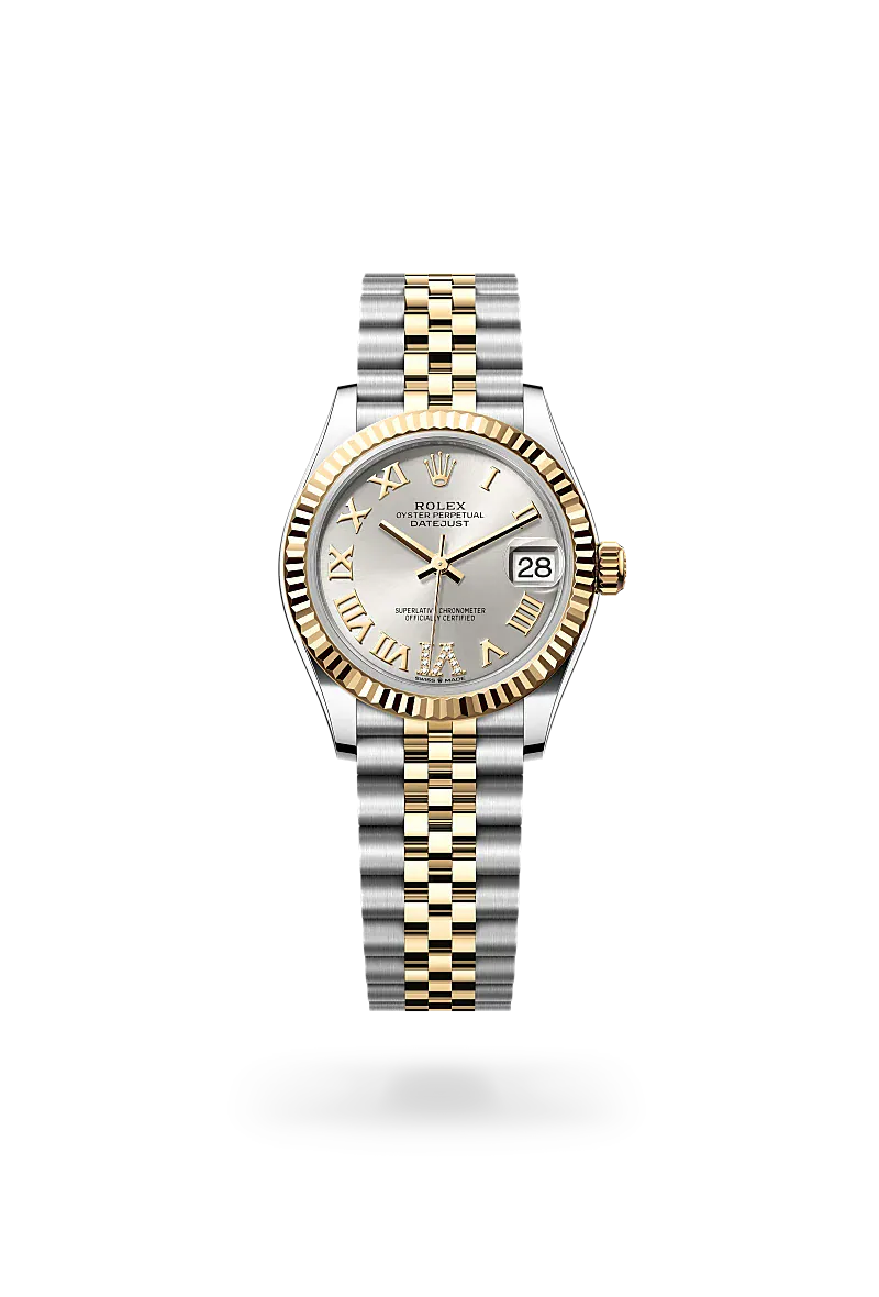 Front facing Rolex Datejust watch