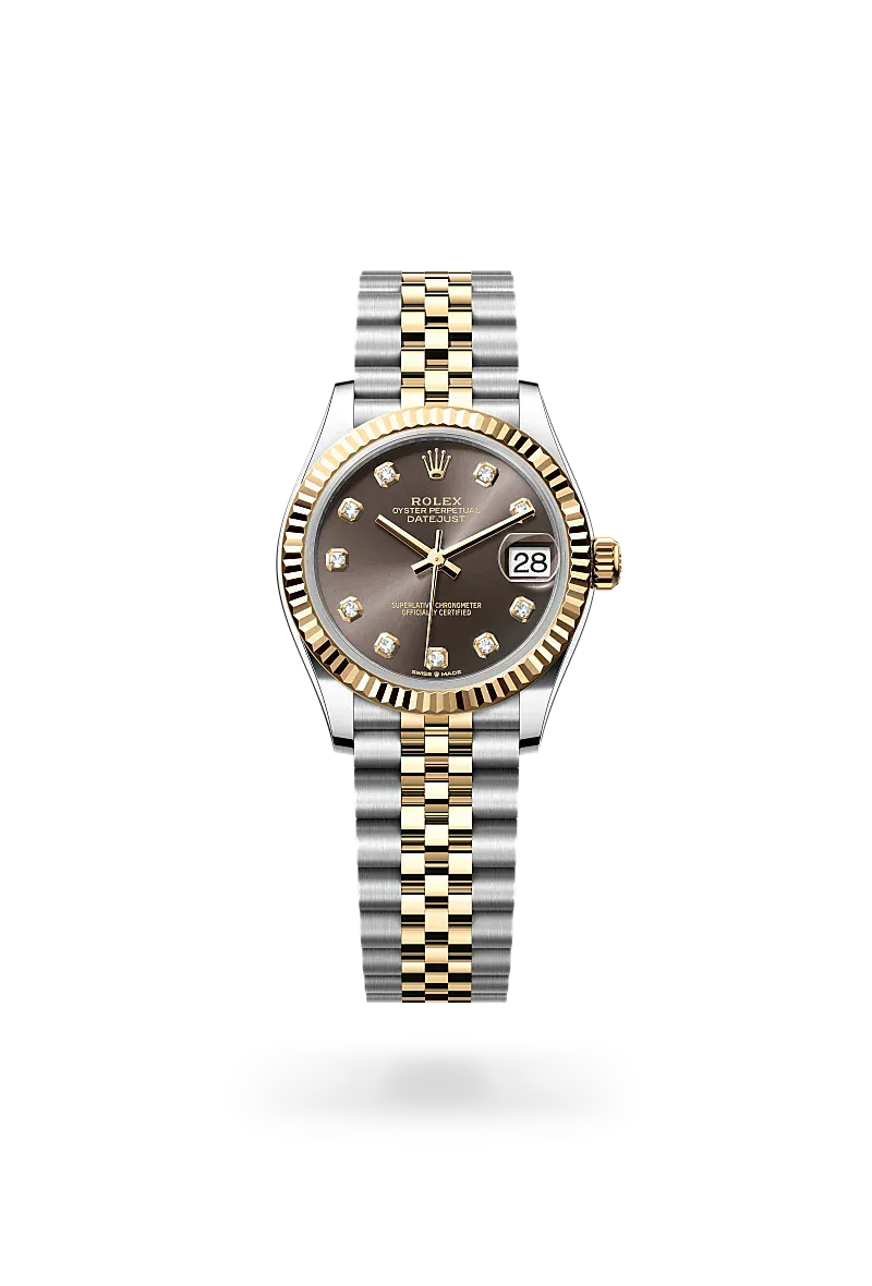 Front facing Rolex Datejust watch