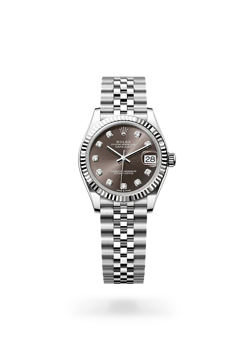 Front facing Rolex Datejust watch