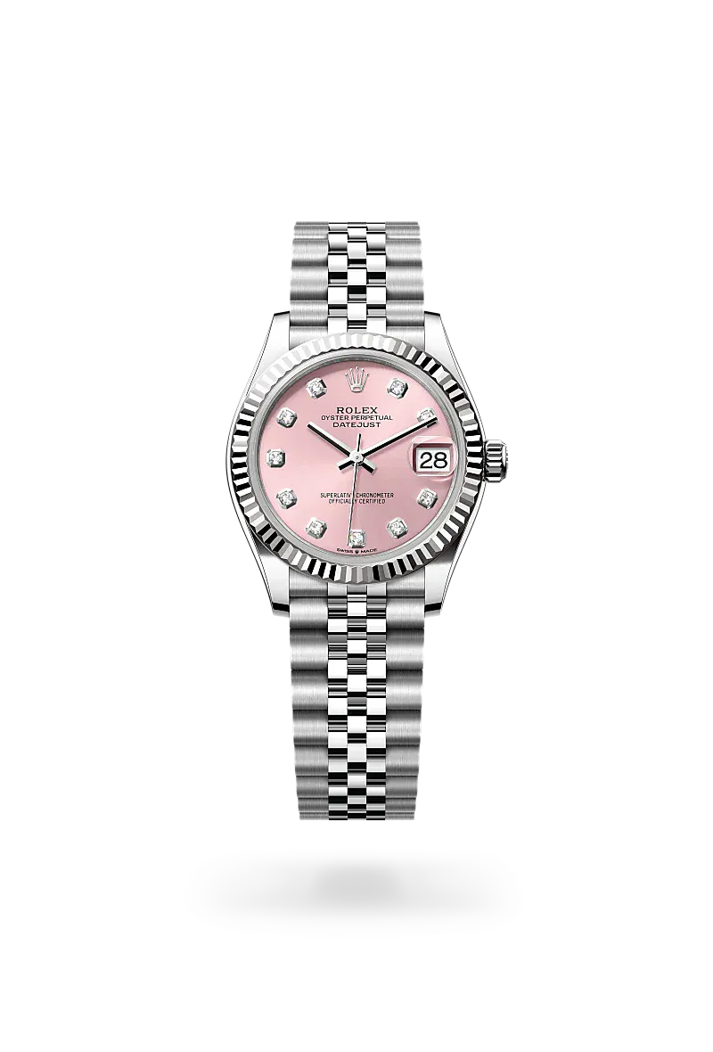 Front facing Rolex Datejust watch