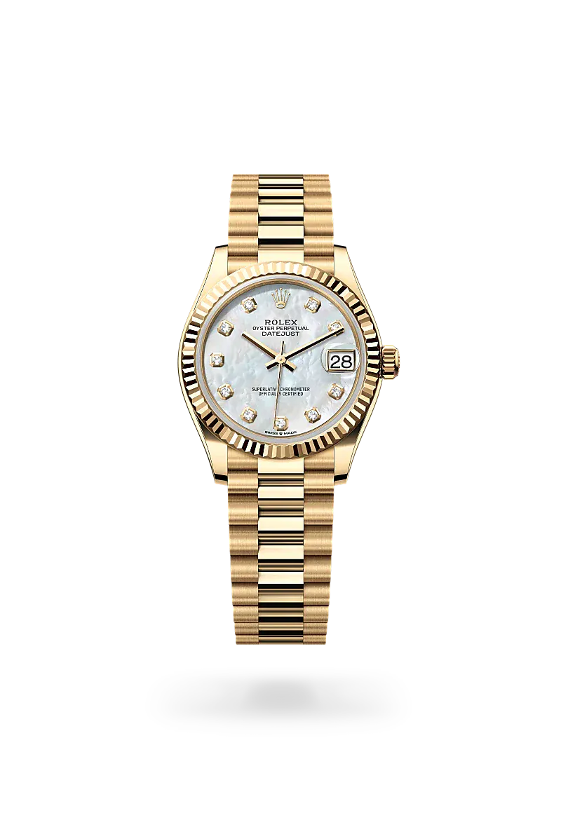 Front facing Rolex Datejust watch