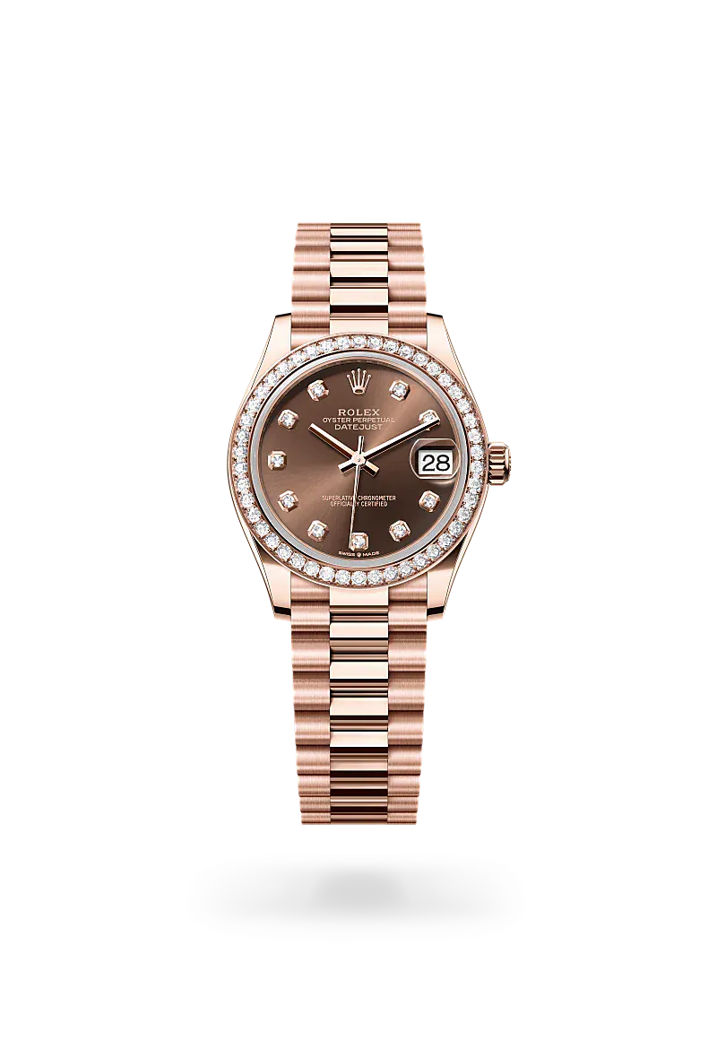 Front facing Rolex Datejust watch