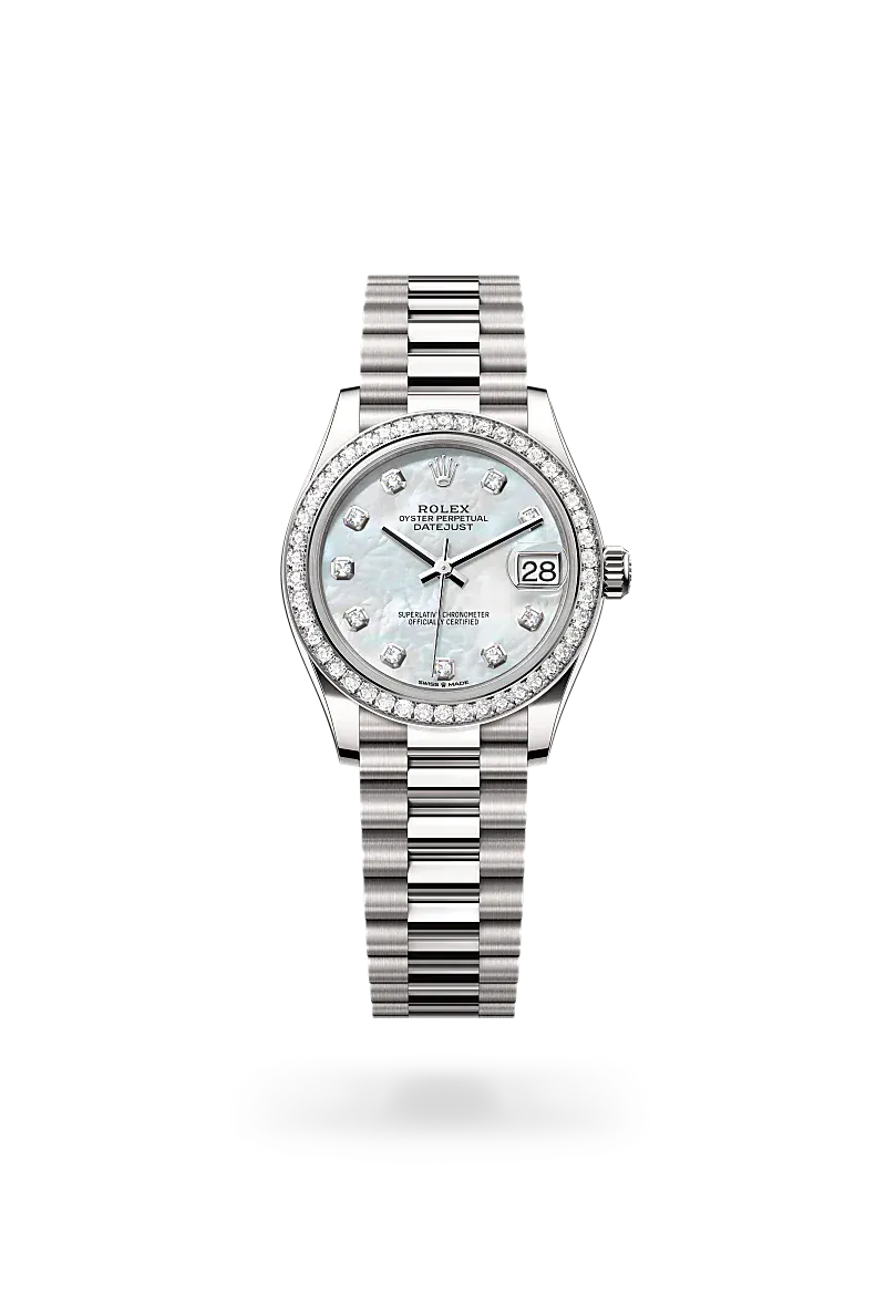 Front facing Rolex Datejust watch