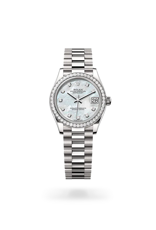  Datejust 31 with Oyster, 31 mm, white gold and diamonds
