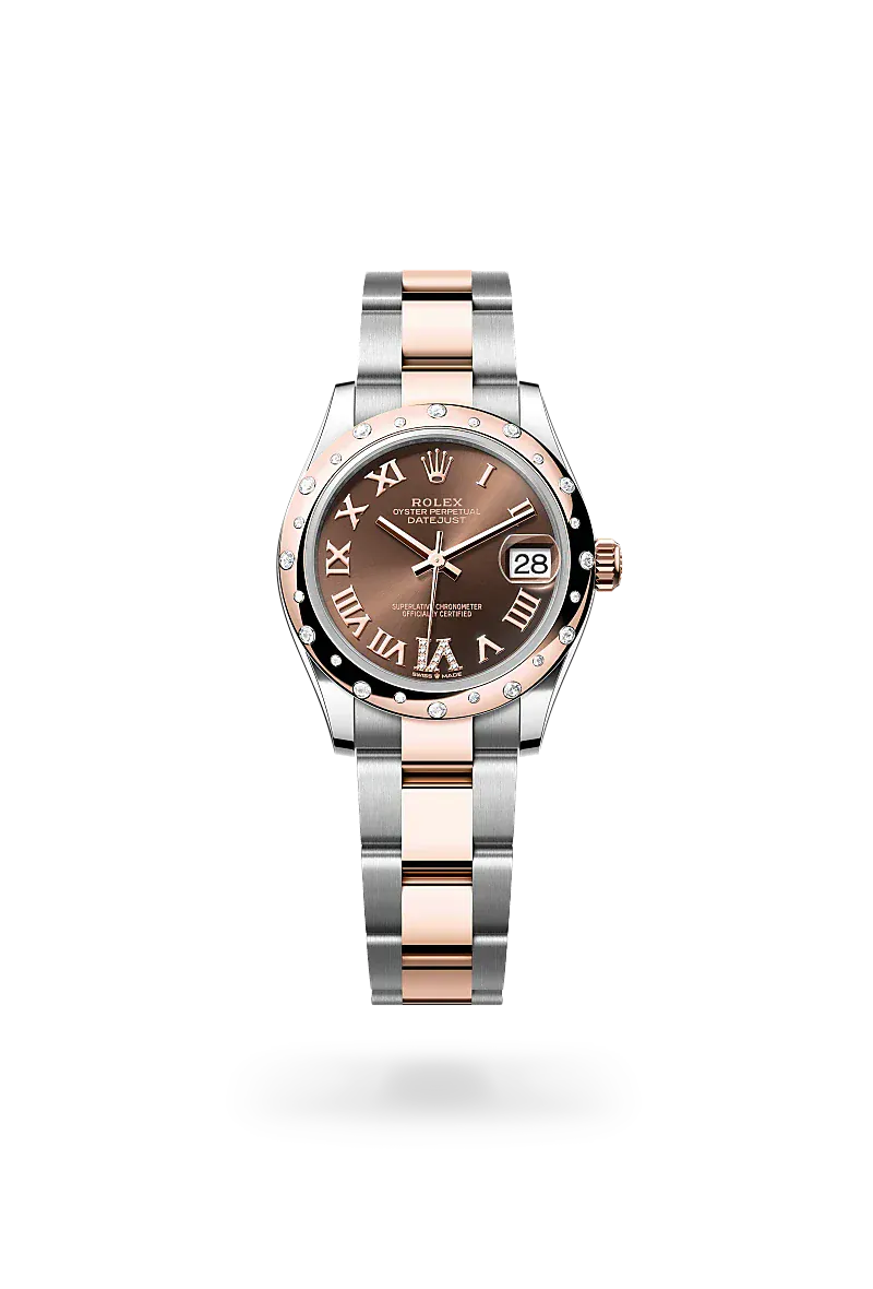 Front facing Rolex Datejust watch