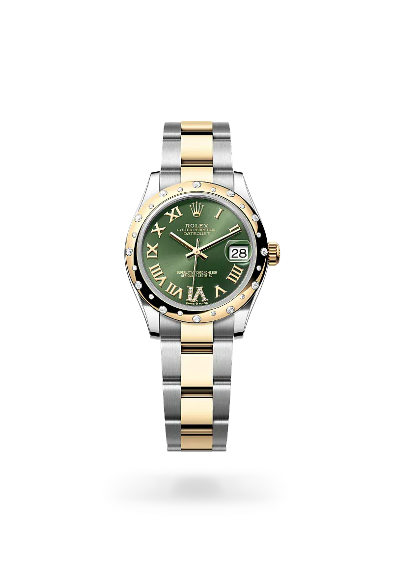  Datejust 31 with Oyster, 31 mm, Oystersteel, yellow gold and diamonds
