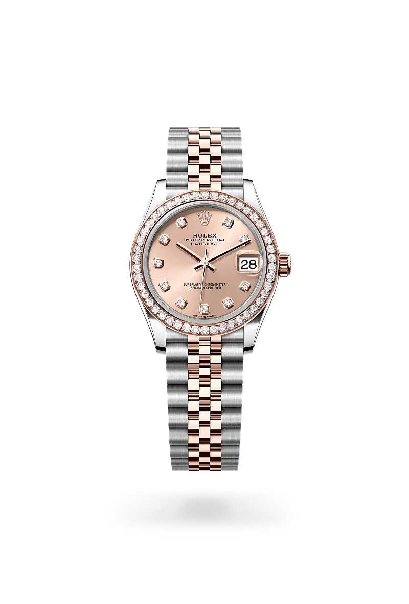 Front facing Rolex Datejust watch