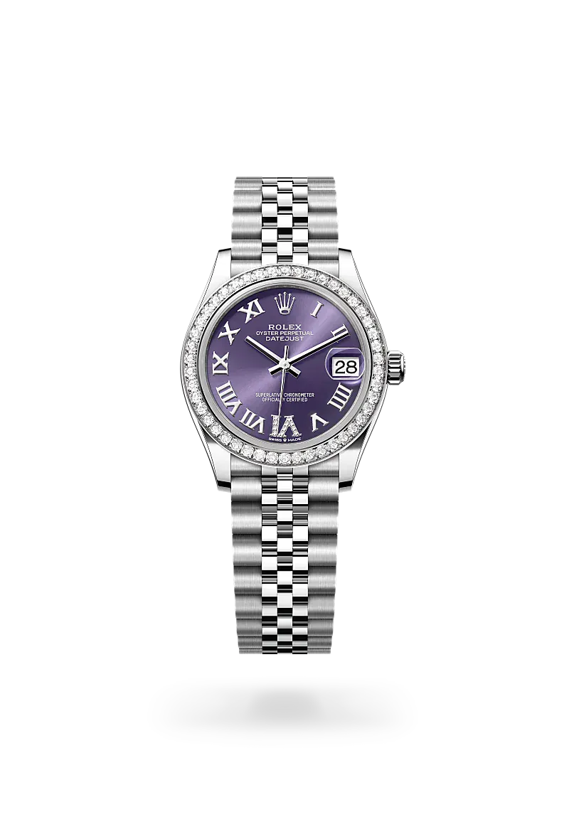 Front facing Rolex Datejust watch