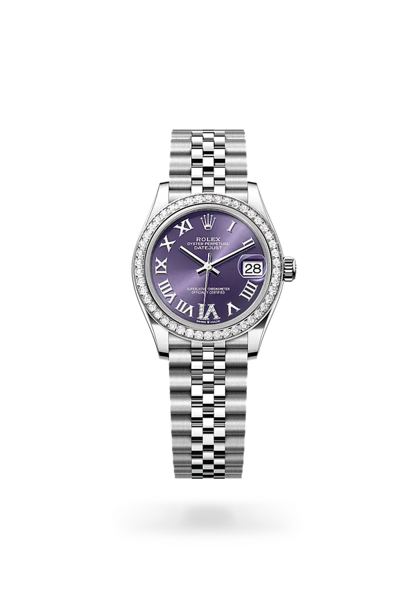  Datejust 31 with Oyster, 31 mm, Oystersteel, white gold and diamonds