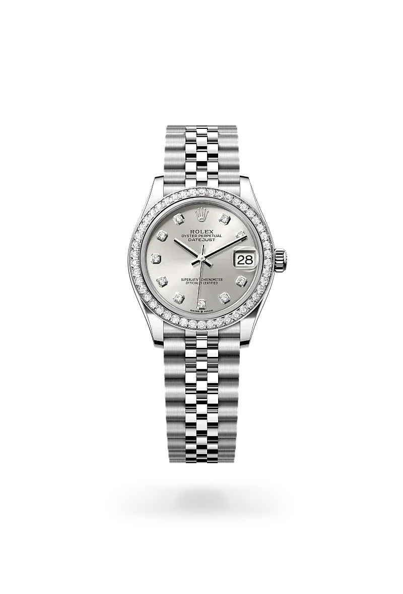 Front facing Rolex Datejust watch