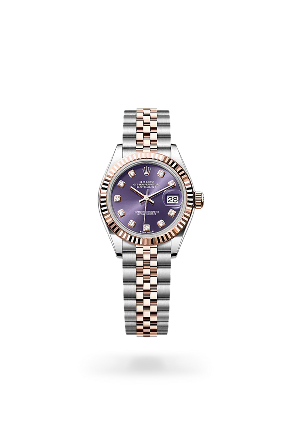  Lady-Datejust with Oyster, 28 mm, Oystersteel and Everose gold