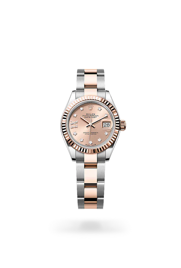  Lady-Datejust with Oyster, 28 mm, Oystersteel and Everose gold