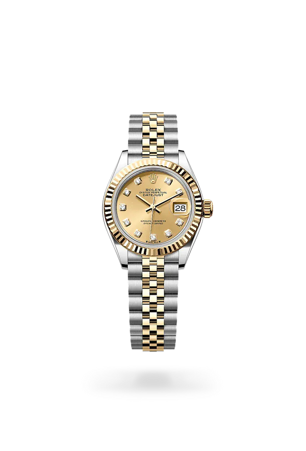  Lady-Datejust with Oyster, 28 mm, Oystersteel and yellow gold