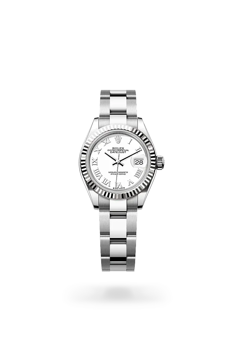  Lady-Datejust with Oyster, 28 mm, Oystersteel and white gold