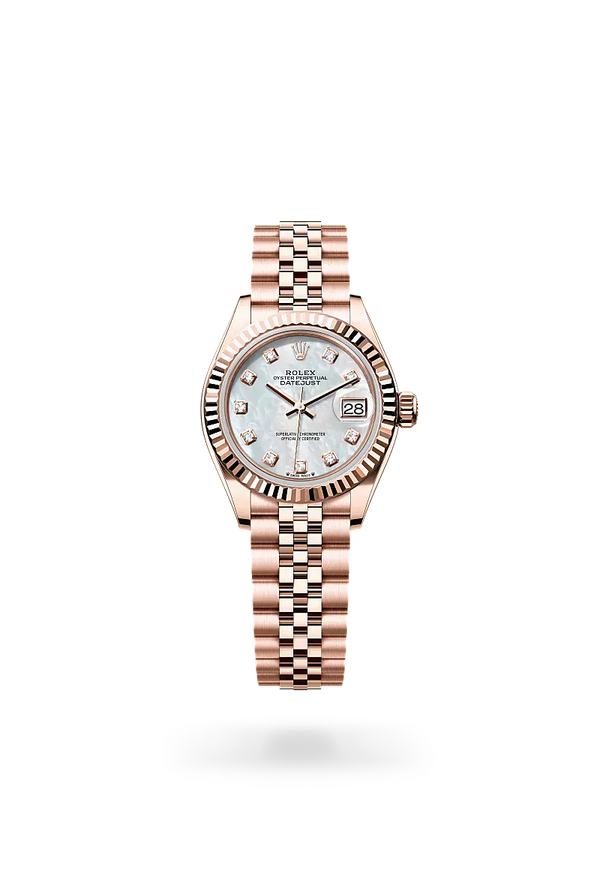  Lady-Datejust with Oyster, 28 mm, Everose gold