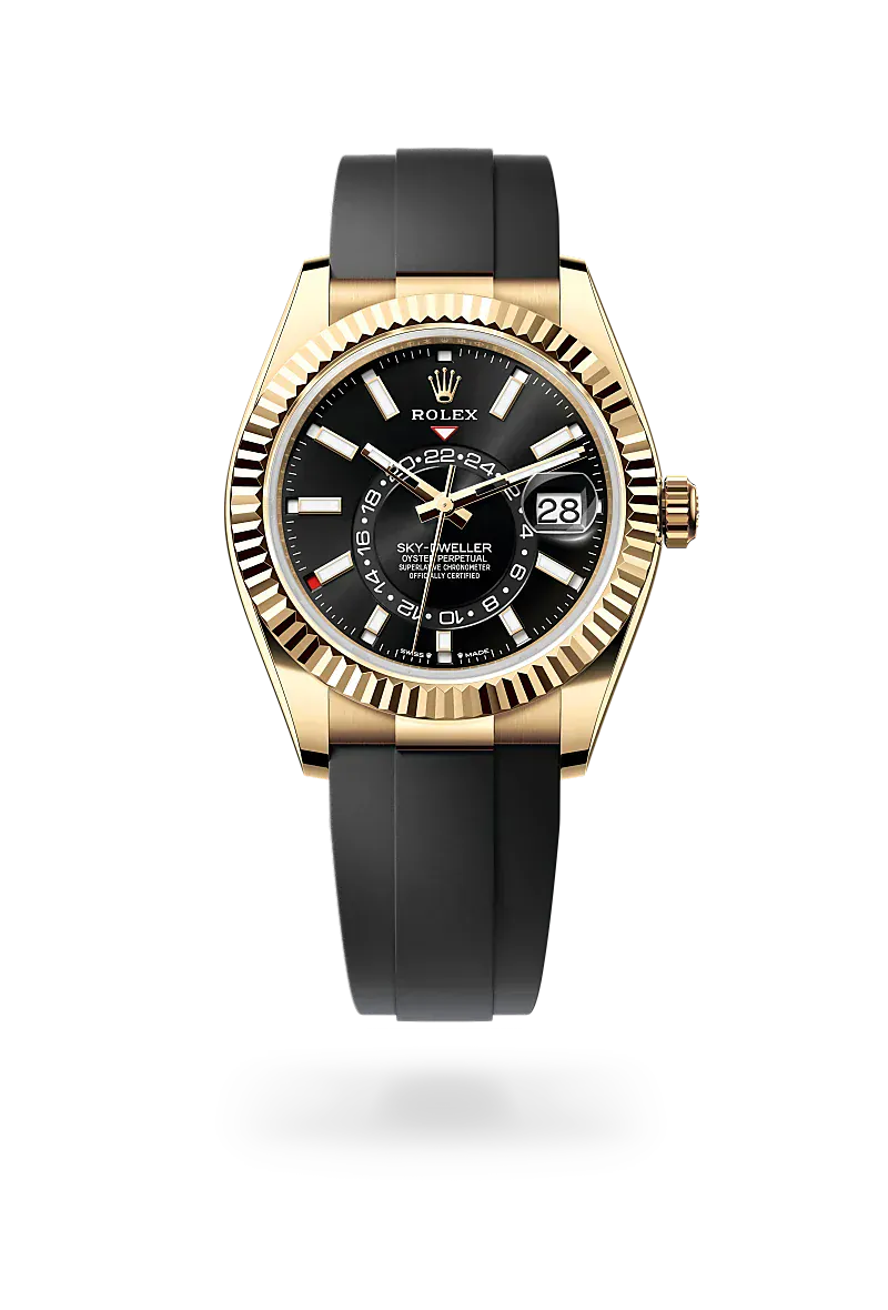 Front facing Rolex Sky Dweller watch