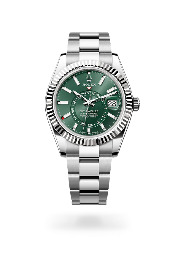  Sky-Dweller with Oyster, 42 mm, Oystersteel and white gold
