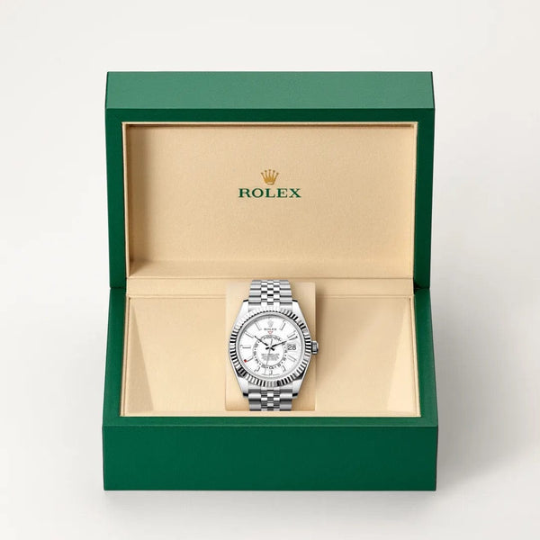 Rolex Sky Dweller watch in box