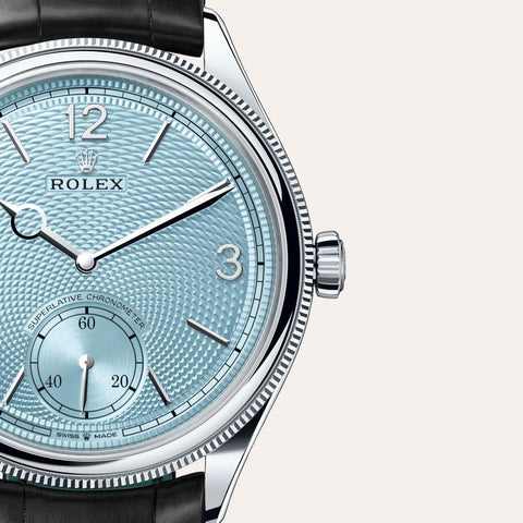 Dial closeup of a Rolex 1908 watch