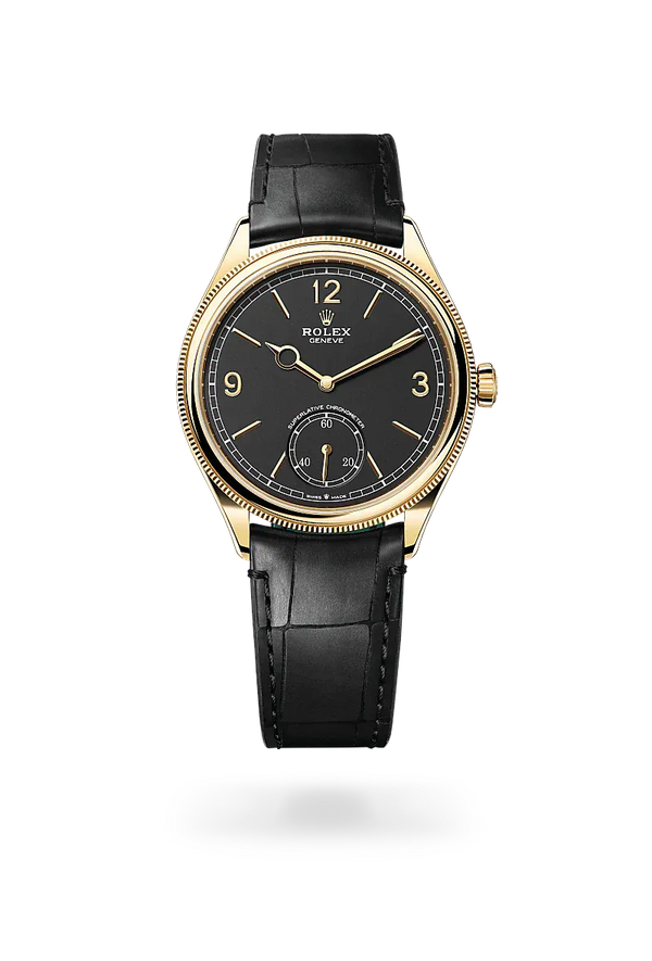  1908 with 39 mm, 18 ct yellow gold, polished finish