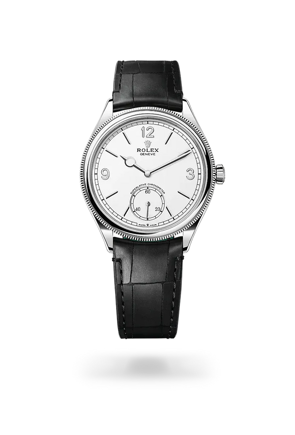  1908 with 39 mm, 18 ct white gold, polished finish