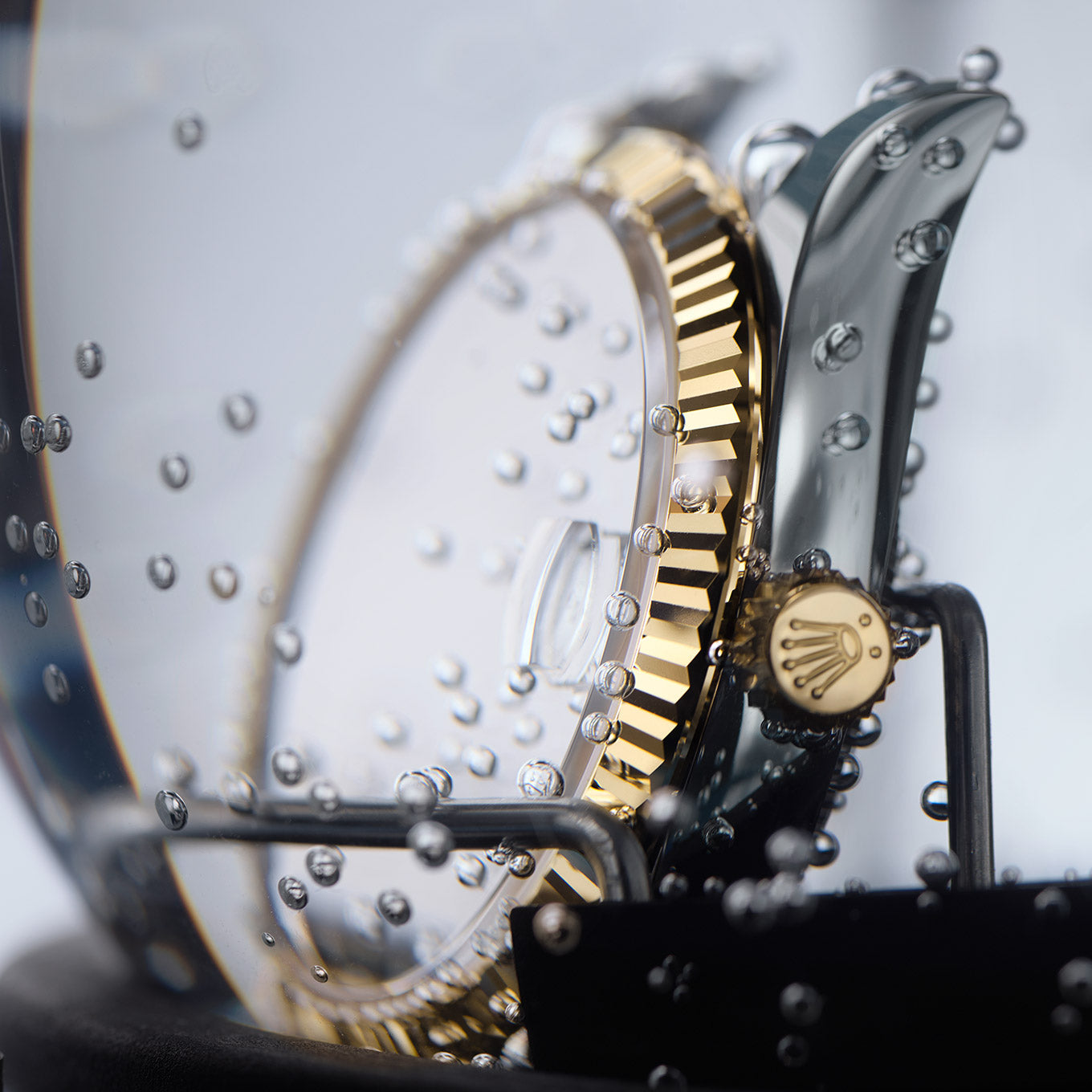 Washing Rolex watch components