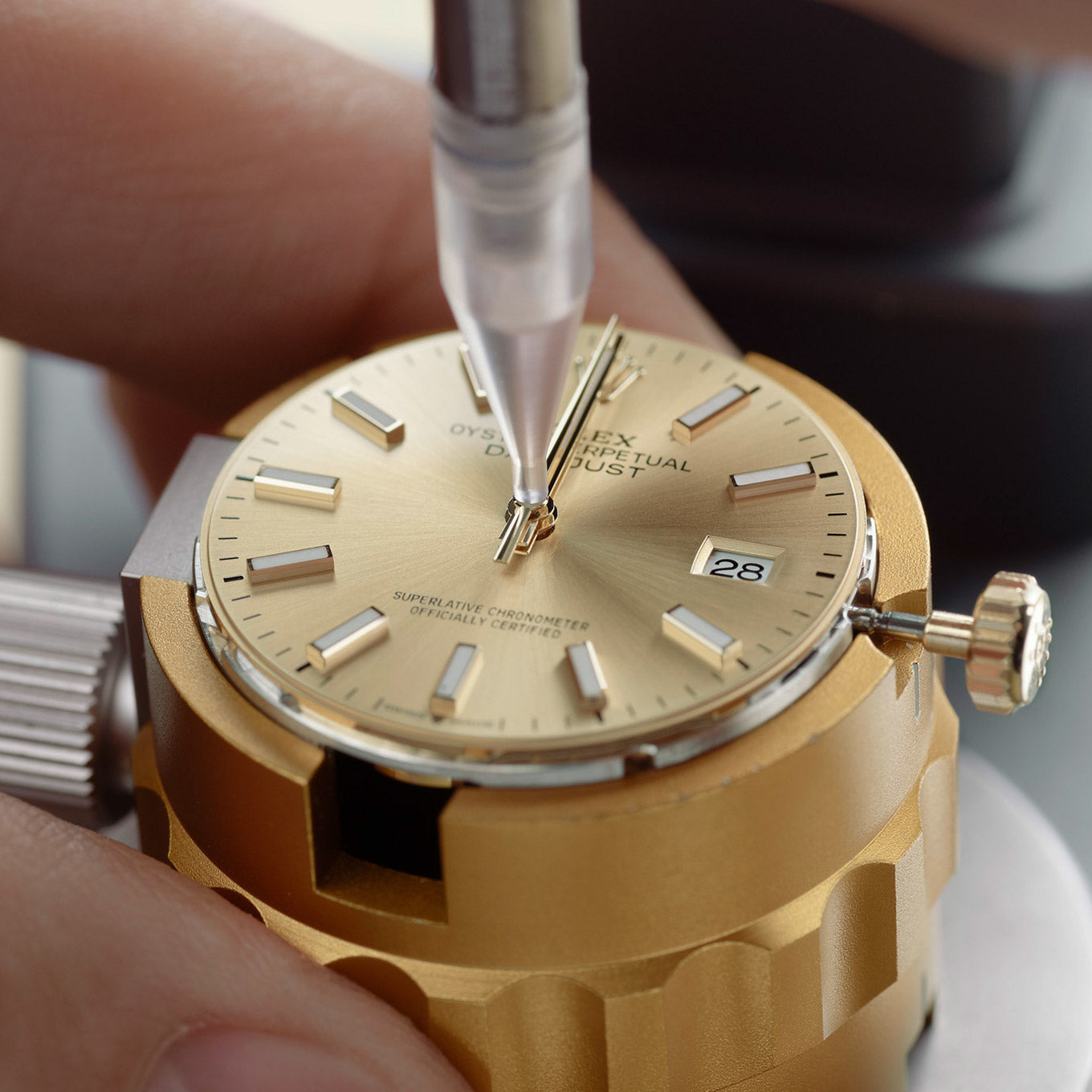 Adjusting Rolex watch hands