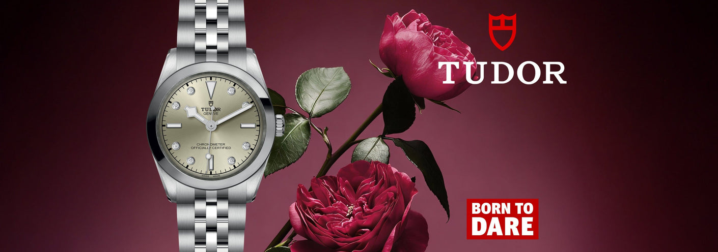 TUDOR watch with pink roses