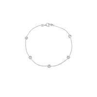 Roberto Coin 18K White Gold 5 Station Diamond Bracelet